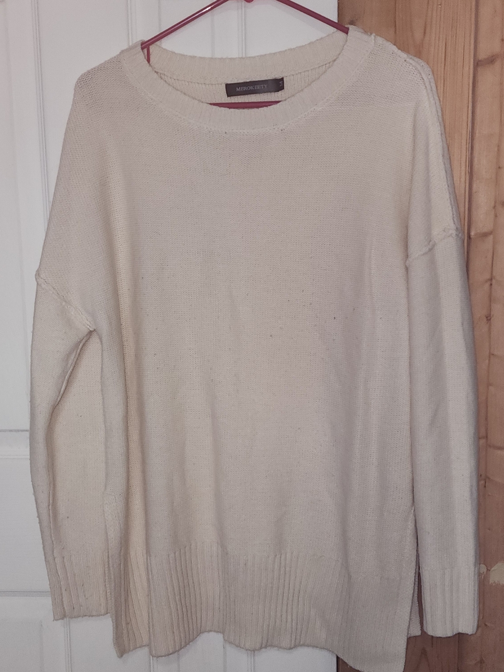 Madewell Cream Crewneck Knit Sweater
